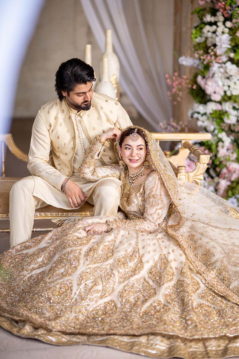 Off-White Embroidered Organza Pishwas Dress (3-Piece) - Image 5