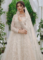 Ivory Silk Thread Embroidered Organza & Net Lehenga (3-Piece) - Image 2