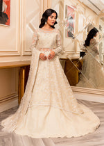 Ivory Silk Thread Embroidered Organza & Net Lehenga (3-Piece) - Image 3