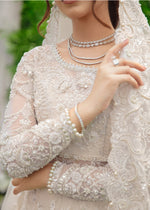 Ivory Silk Thread Embroidered Organza & Net Lehenga (3-Piece) - Image 8