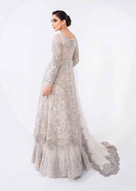 Indian Ivory Embroidered Organza Lehenga Gown (3-Piece) - Image 7