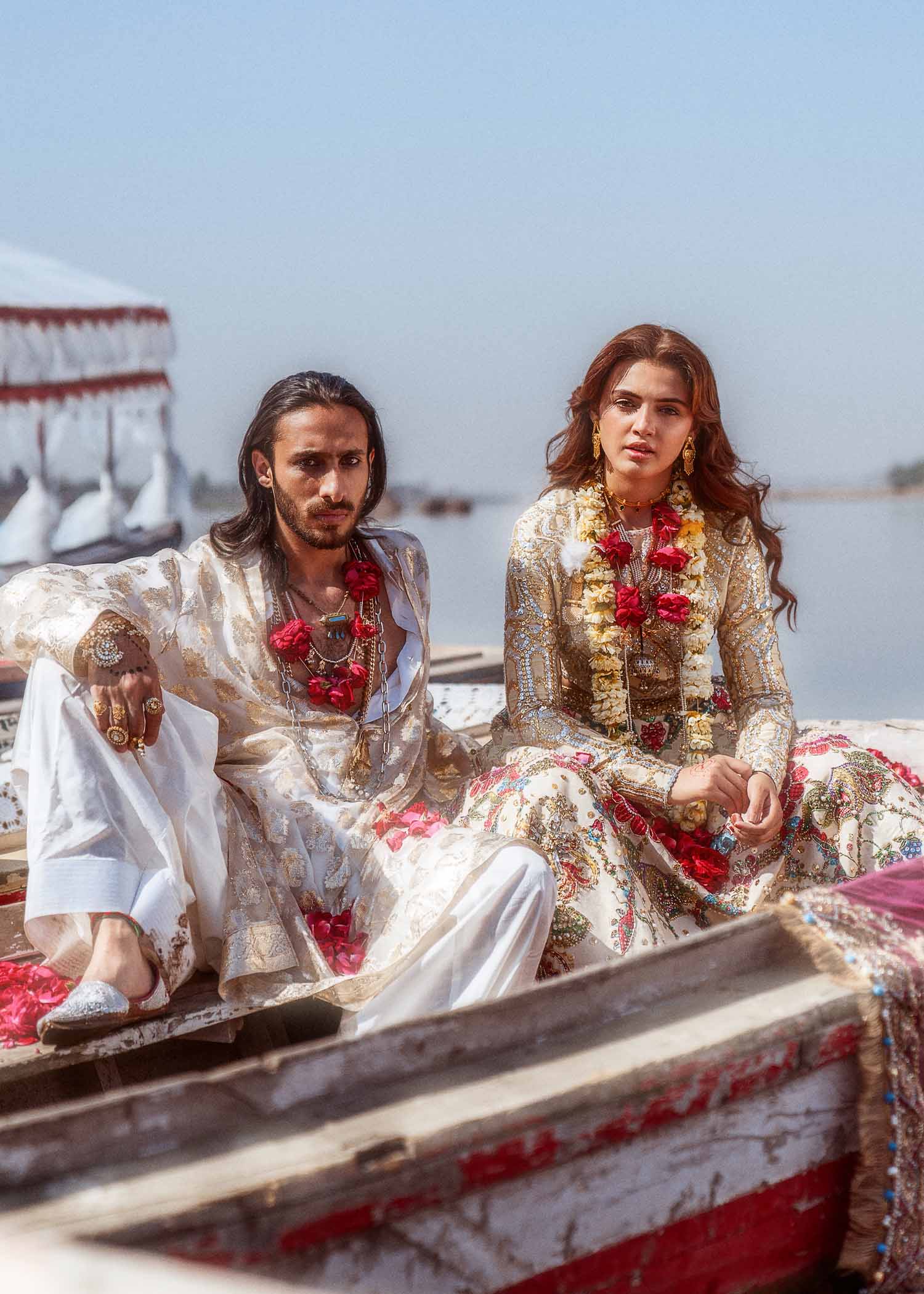 Ivory Embroidered Silk Lehenga Choli (3-Piece) - Image 3