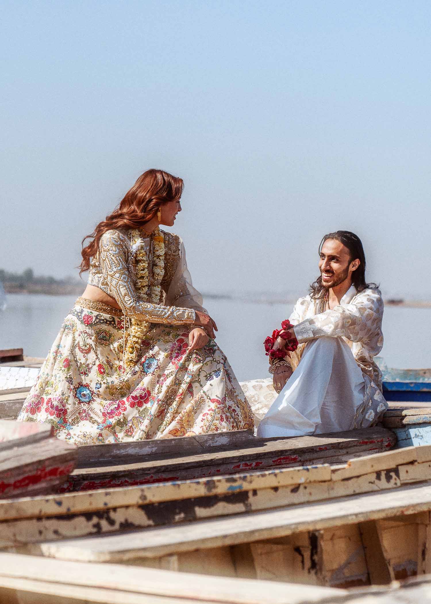 Ivory Embroidered Silk Lehenga Choli (3-Piece) - Image 4