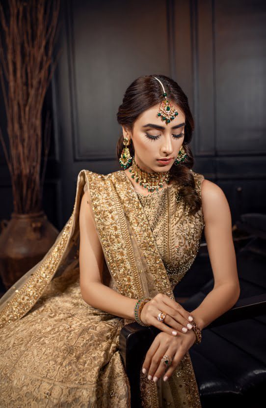 Pakistani Ivory Zardozi Silk Lehenga Choli (3-Piece) - Image 2