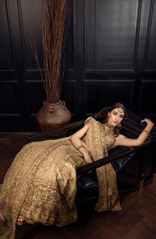 Pakistani Ivory Zardozi Silk Lehenga Choli (3-Piece) - Image 5