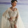 Pakistani Ivory Zardozi Pearl Silk Bridal Lehenga (3-Piece) - Image 4