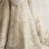 Pakistani Ivory Zardozi Pearl Silk Bridal Lehenga (3-Piece) - Image 7