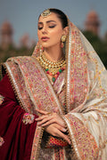 Pakistani Ivory Zardozi Silk Lehenga with Peplum Jacket (3-Piece) - Image 14