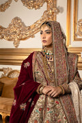 Pakistani Ivory Zardozi Silk Lehenga with Peplum Jacket (3-Piece) - Image 9