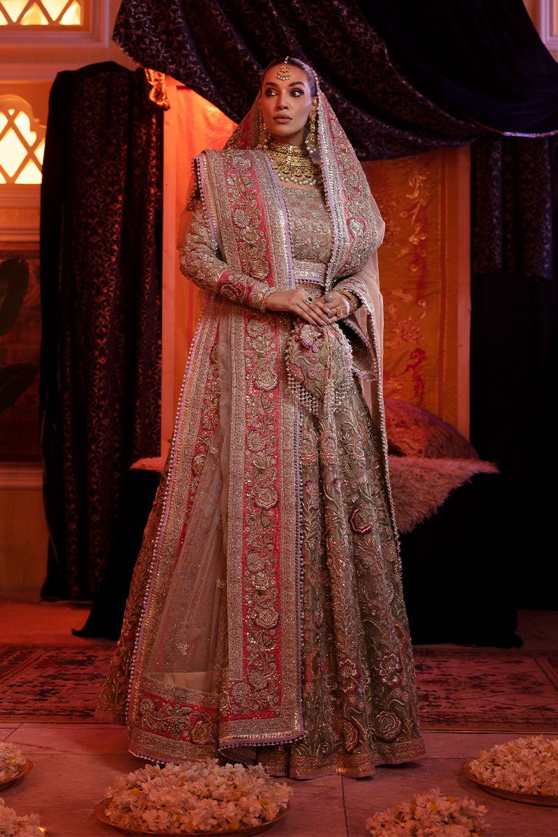 Pakistani Mousse Zardozi Tulle Lehenga Choli (3-Piece) - Image 2