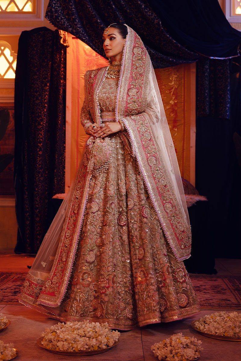Pakistani Mousse Zardozi Tulle Lehenga Choli (3-Piece) - Image 9