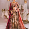Ivory Maroon Zardozi Velvet Appliqué Lehenga (3-Piece) - Image 2