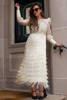 Pakistani Ivory Crystal Sequin Cotton Net Maxi Dress (1-Pc) - Image 4