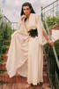 Pakistani Ivory Pleated Grip Maxi Dress (1-Pc) - Image 11
