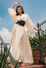 Pakistani Ivory Pleated Grip Maxi Dress (1-Pc) - Image 2