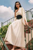 Pakistani Ivory Pleated Grip Maxi Dress (1-Pc) - Image 5