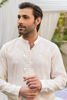 Ivory Embroidered Cotton-Silk Kurta (2-Piece) - Image 3
