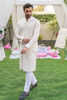 Ivory Embroidered Cotton-Silk Kurta (2-Piece) - Image 4