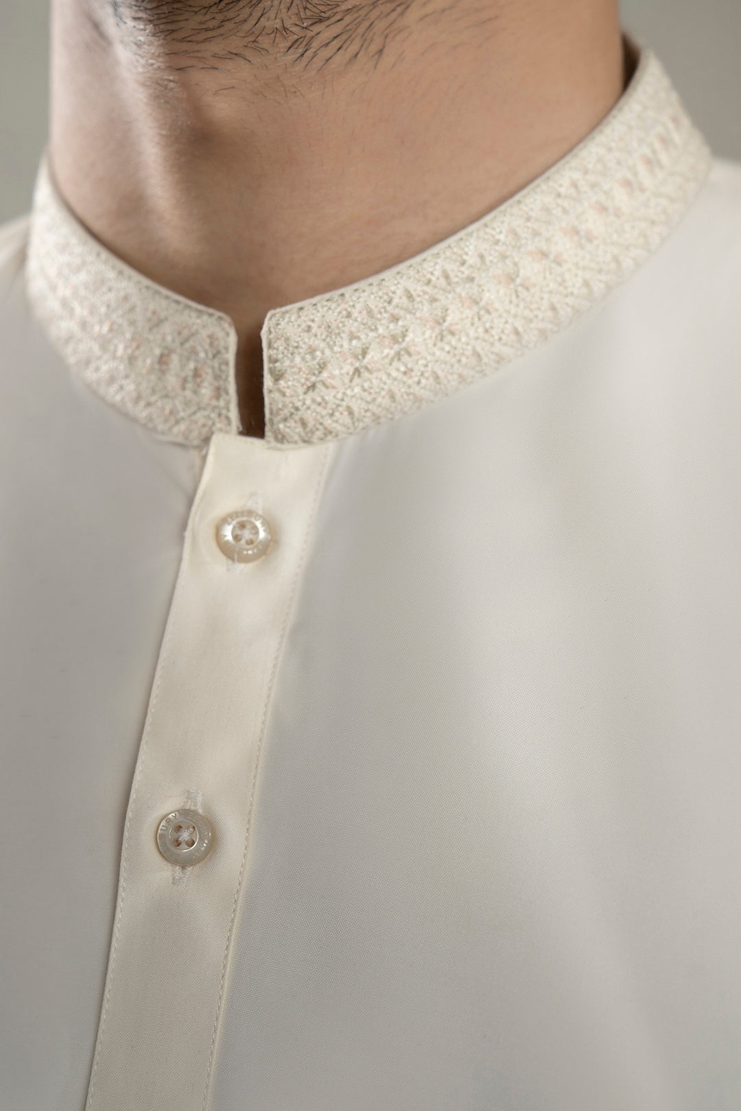 Off-White Bosky Shalwar Kameez (2-Piece) - Image 14