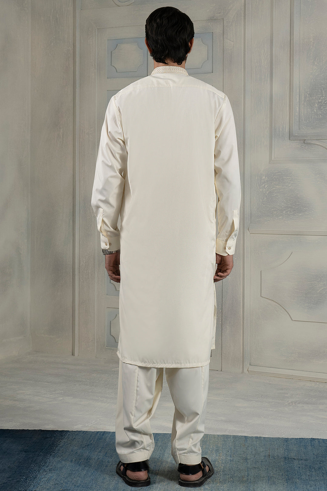 Off-White Bosky Shalwar Kameez (2-Piece) - Image 15