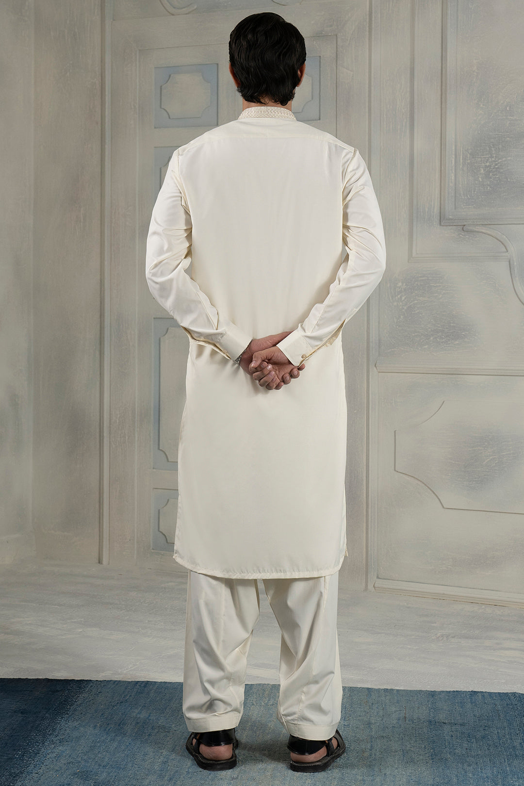 Off-White Bosky Shalwar Kameez (2-Piece) - Image 7