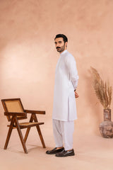 Off-White Luxury Cotton Shalwar Kameez (2-Piece) - Image 4