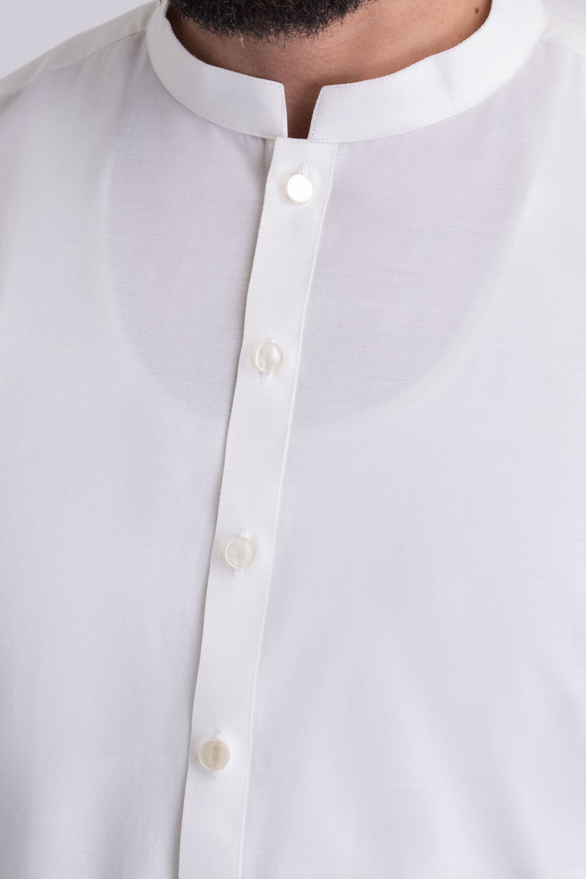 Off-White Crystal Karandi Shalwar Kameez (2-Piece) - Image 3