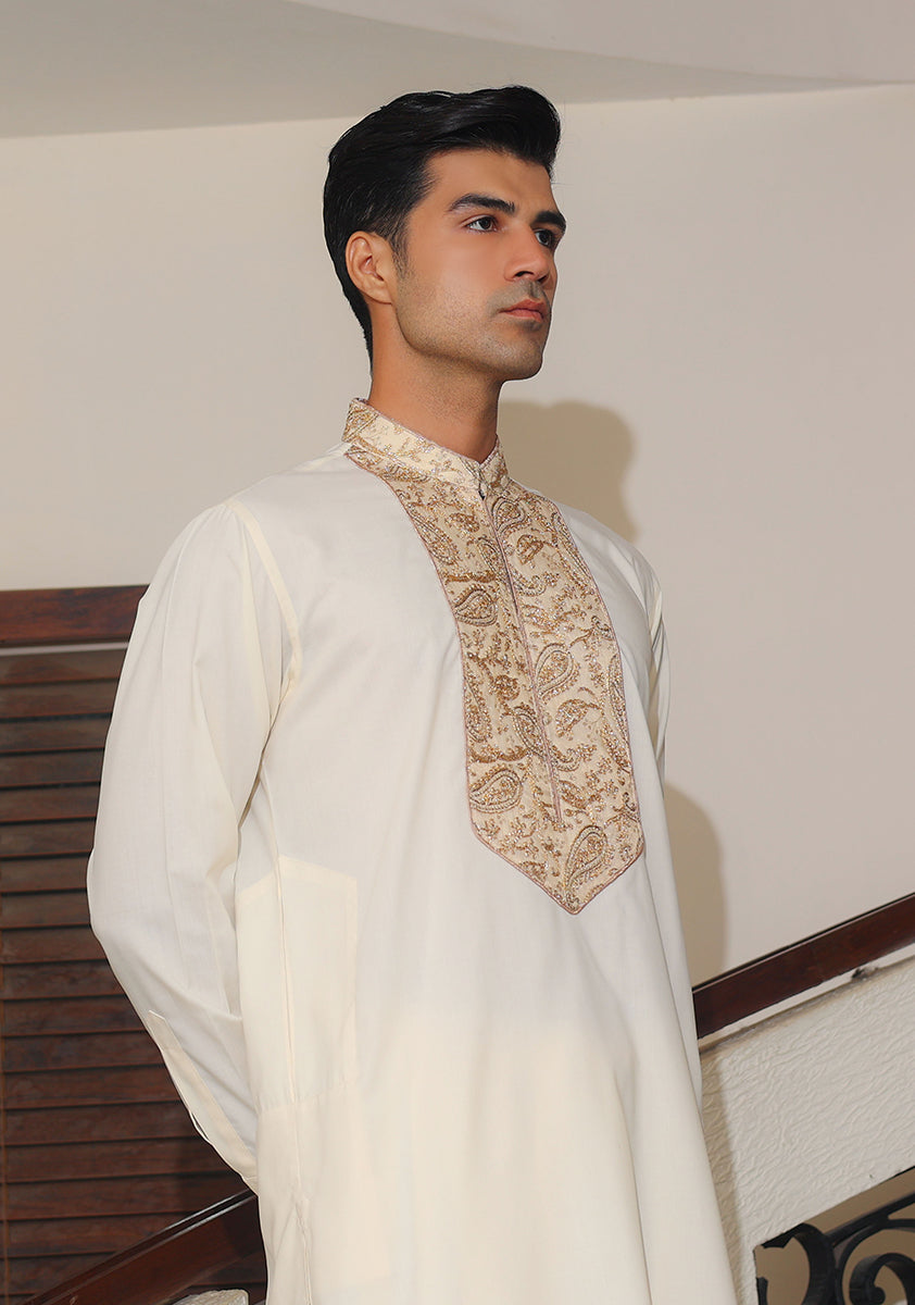 Vanilla Ice Embroidered Poly Viscose Shalwar Kameez (2-Piece) - Image 3