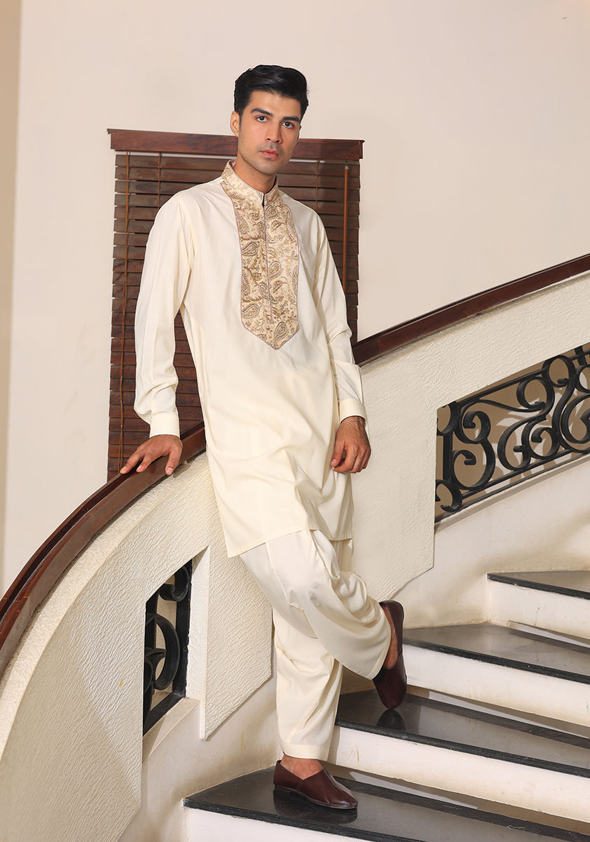Vanilla Ice Embroidered Poly Viscose Shalwar Kameez (2-Piece) - Image 4