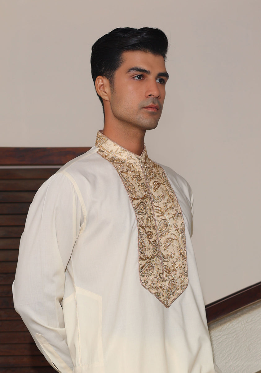 Vanilla Ice Embroidered Poly Viscose Shalwar Kameez (2-Piece) - Image 5