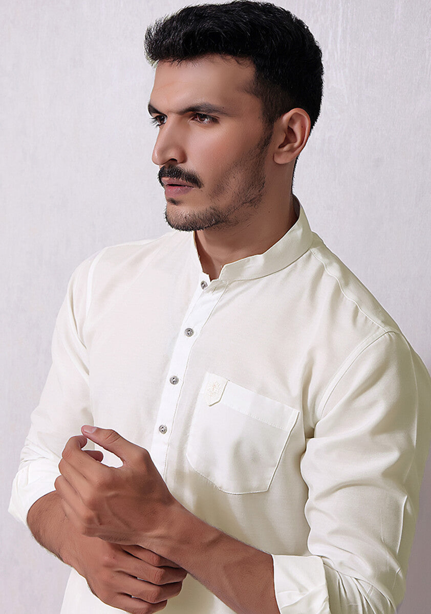 Cloud Dancer Poly Viscose Slim Fit Shalwar Kameez (2-Piece) - Image 2