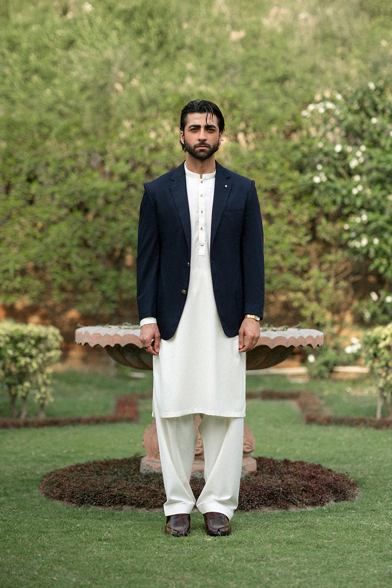 Cream Thai Boski Shalwar Kameez (2-Piece) - Image 10