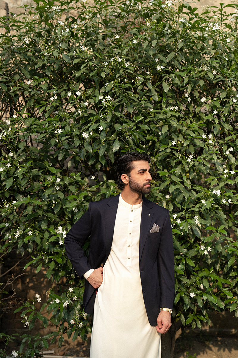 Cream Thai Boski Shalwar Kameez (2-Piece) - Image 12