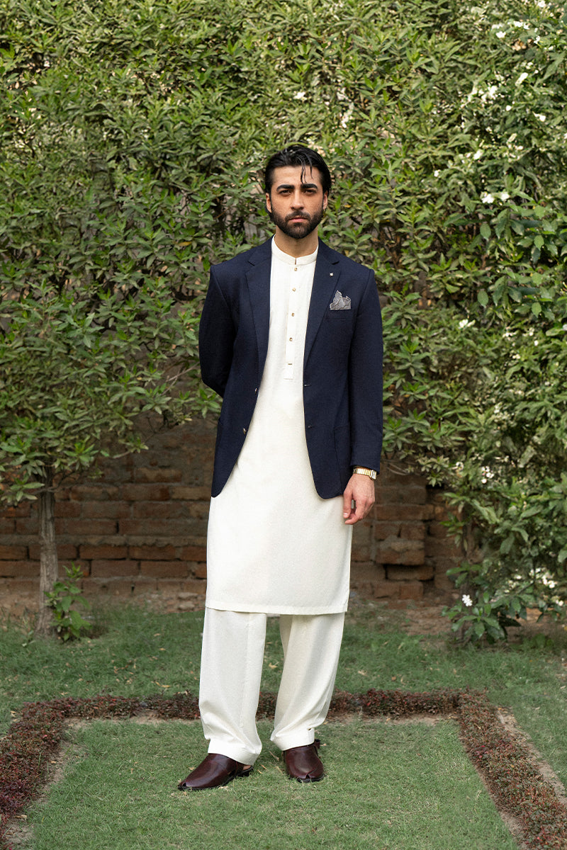 Cream Thai Boski Shalwar Kameez (2-Piece) - Image 13