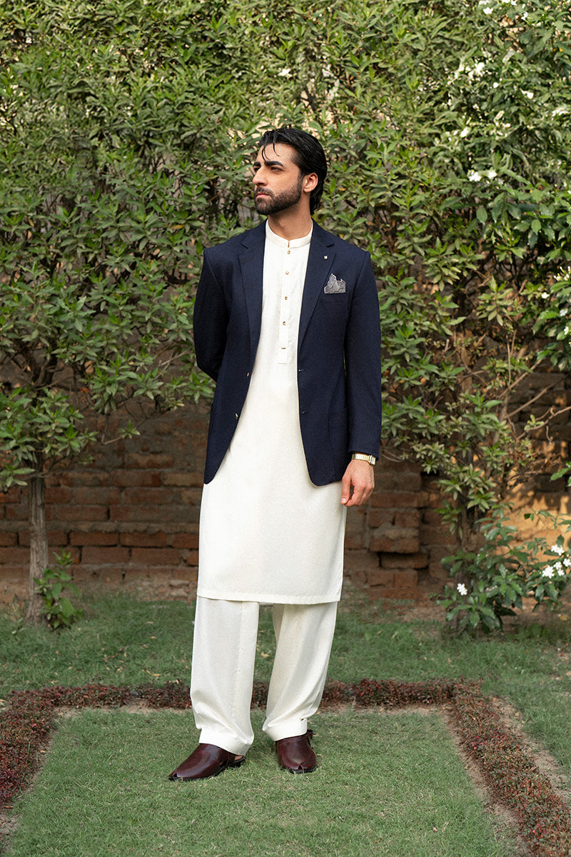 Cream Thai Boski Shalwar Kameez (2-Piece) - Image 5