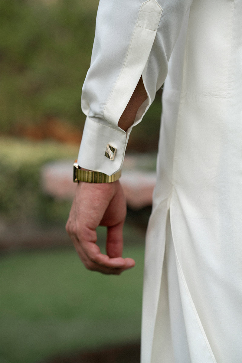 Cream Thai Boski Shalwar Kameez (2-Piece) - Image 7