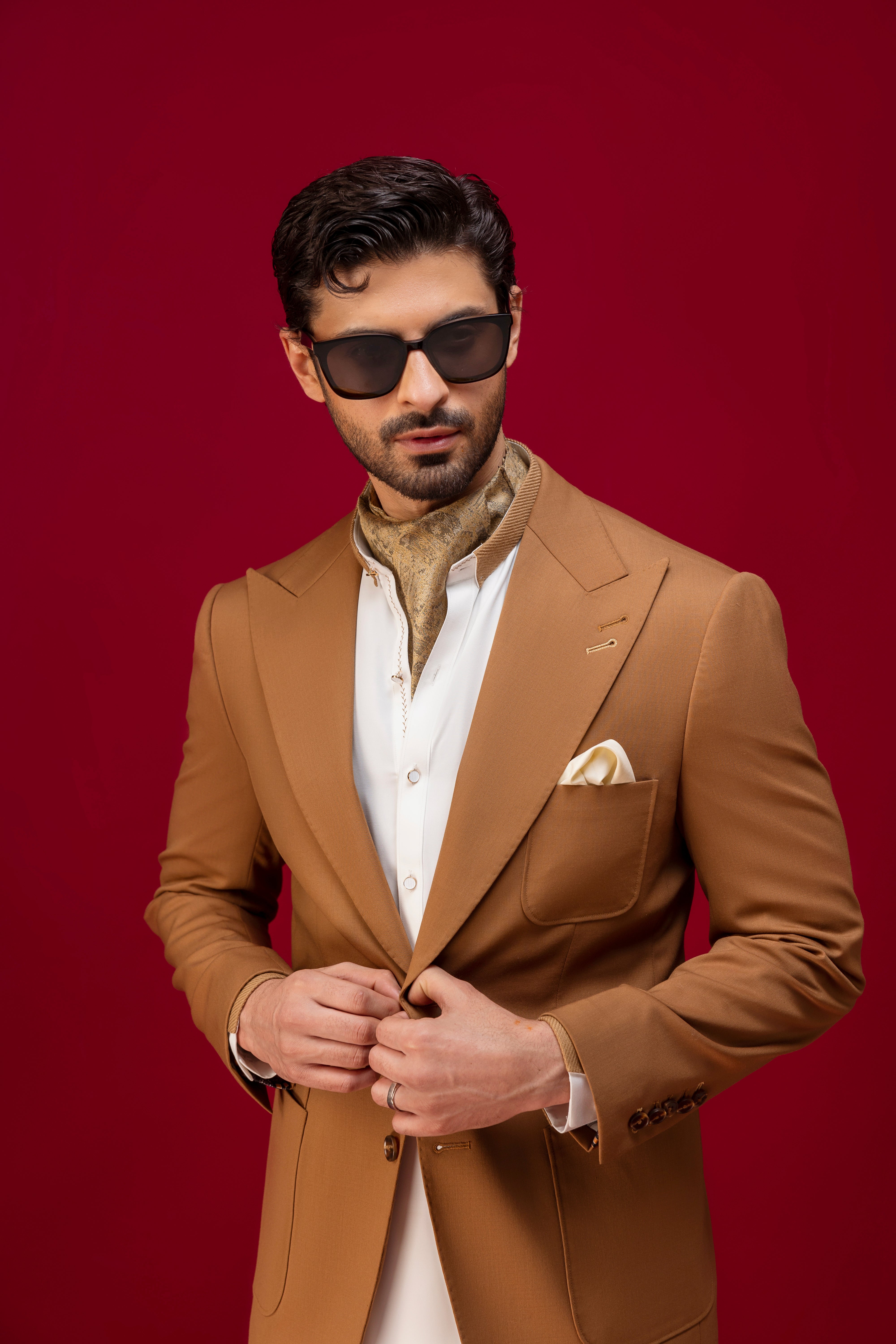 Off White Embroidered Wash & Wear Shalwar Kameez (2-Piece) - Image 5