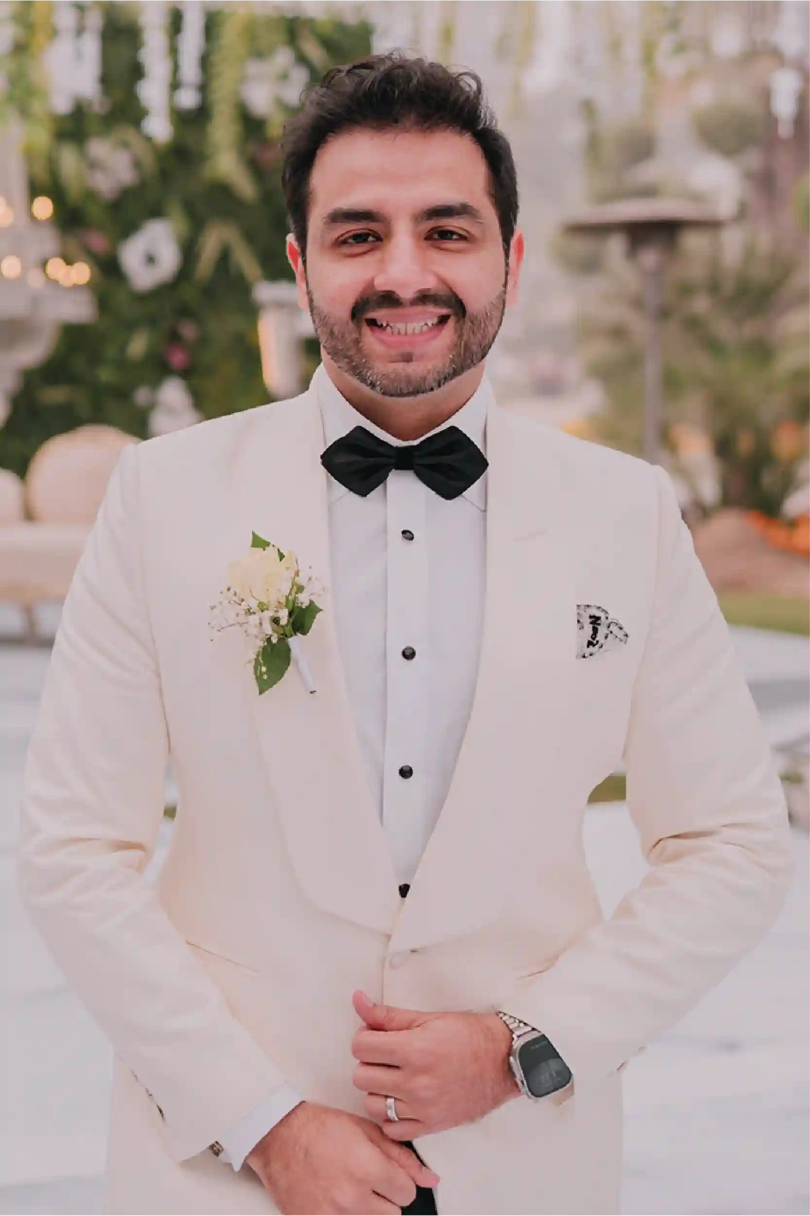 Off-White Hand-Stitched Suiting Tuxedo (2-Piece) - Image 3