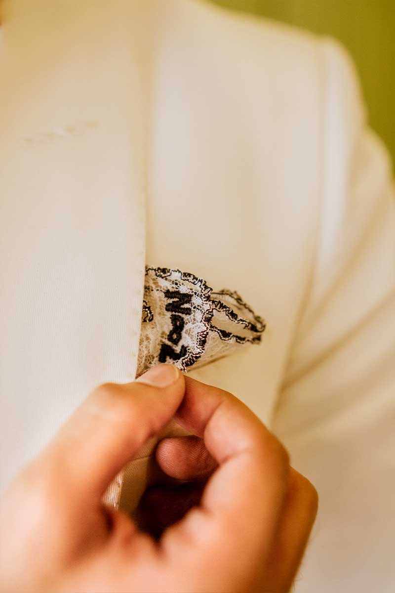 Off-White Contrast-Stitched Turkish Fabric Tuxedo (2-Piece) - Image 4