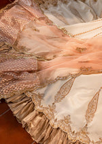 Pakistani Ivory Embroidered Cotton Organza Pishwas (2-Piece) - Image 7