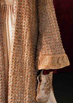 Pakistani Ivory Gota Mukesh Chanderi Silk Pishwas (3-Piece) - Image 8
