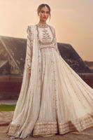 Ivory Embellished Chiffon Pishwas (2-Piece) - Image 2
