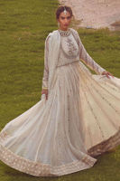 Ivory Embellished Chiffon Pishwas (2-Piece) - Image 3