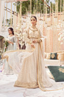 Pakistani Ivory Kaamdani Zardozi Chiffon Pishwas (2-Piece) - Image 3