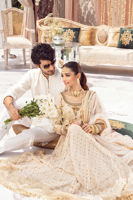 Pakistani Ivory Kaamdani Zardozi Chiffon Pishwas (2-Piece) - Image 6