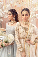 Pakistani Ivory Kaamdani Zardozi Chiffon Pishwas (2-Piece) - Image 8
