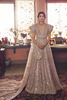 Pakistani Ivory Embellished Net Pishwas Dress (3-Piece) - Image 2