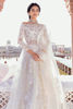 Ivory Embroidered Net Pishwas Dress (2-Piece) - Image 4