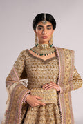 Pakistani Ivory Gotta Booti Zardozi Net Bridal Pishwas (3-Piece) - Image 7