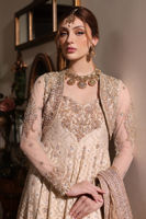 Off-White Hand-Embroidered Kalidaar Pishwas (2-Piece) - Image 10